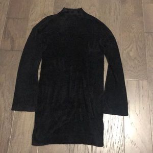 Cozy Flutter Sleeve Sheath Sweater Dress